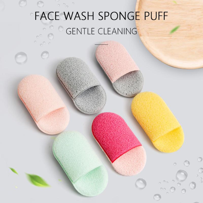 

Skin Care Cleaning Powder Puff Oval Shape Face Cleaning Sponge Puff Makeup Cosmetic Remover Facial Skin Cleaner Make Up Beauty