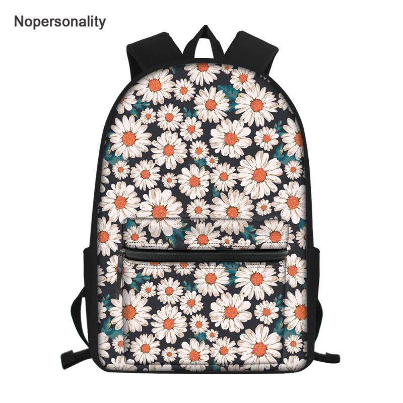 

Nopersonality School bags for Teenage Girls Daisy Print Backpack Schoolbag Women Casual Daily Backpack Teen Student Bookbag, Z4743z58