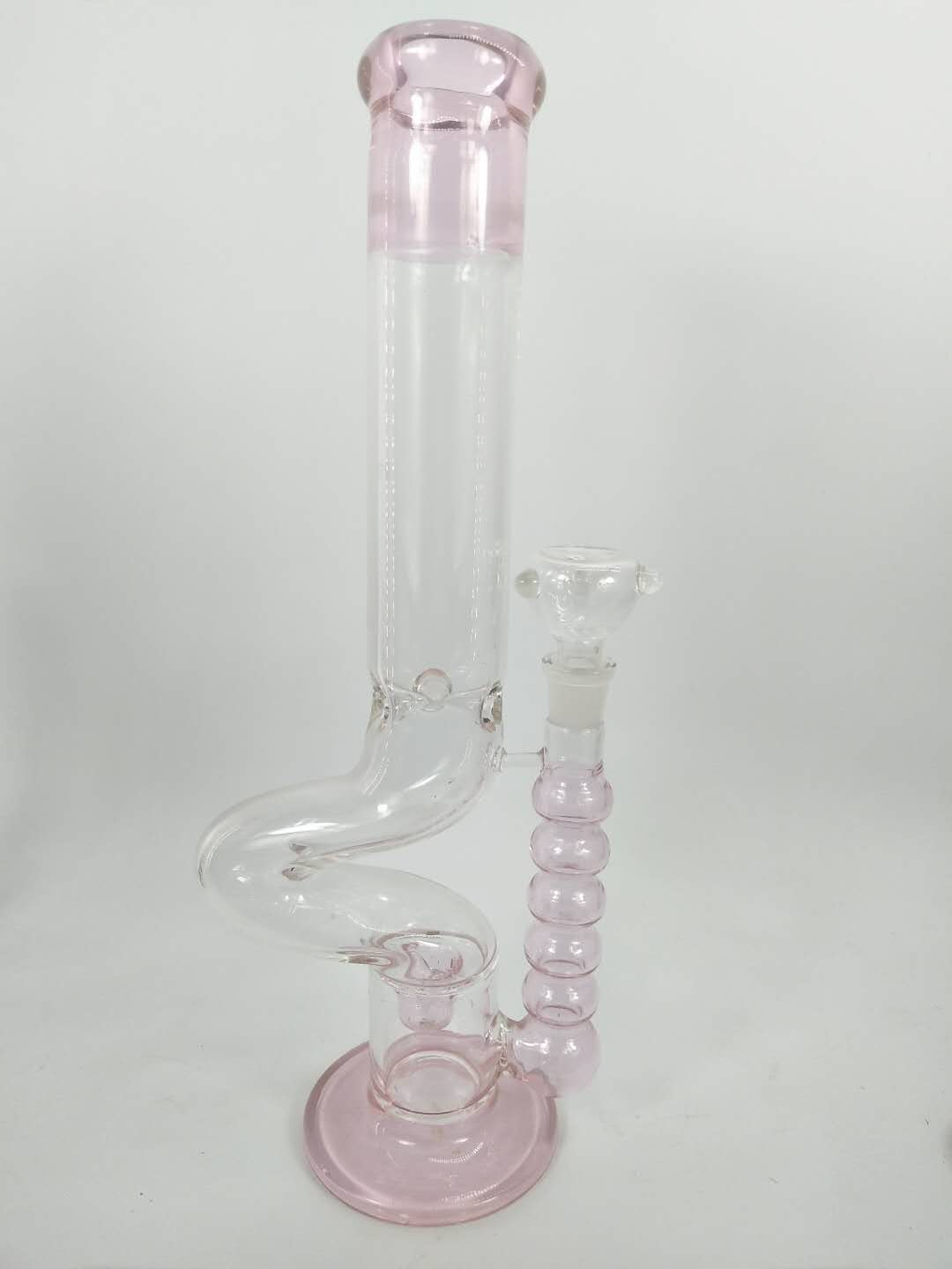 

pink h:40cm Bongs cheap oil rigs glass water pipe triple honeycomb glass smoking water pipe hookahs
