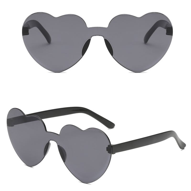 

2021 Hot Heart Shape Fashion One Sunglasses Wholesale Pieces Colors Goggles 12 Cheap Sunglasses Sun Glasses Colors Rimless Candy Qpdpn
