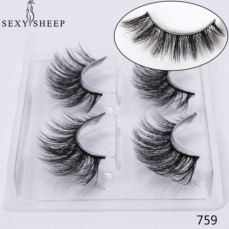 

SEXYSHEEP 2 Pairs Natural False Eyelashes Fake Lashes Long Makeup 3d Mink Lashes Eyelash Extension Mink Eyelashes For Beauty