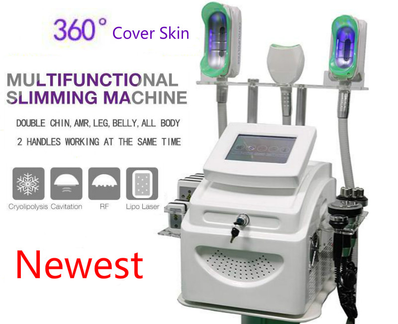 

360 cryolipolysis cool body sculpting machines RF 40k body Cavitation with 360 metal handles for body arm and double chin slimming CE