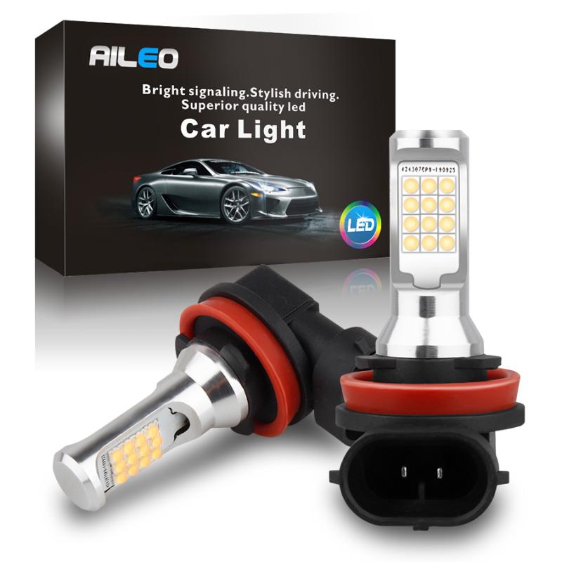 

AILEO CANBUS No Error 6000K White High Quality H11 H8 LED Car Fog Light Bulbs H9 H16 Auto DRL No polarity Wide voltage Fog lamp