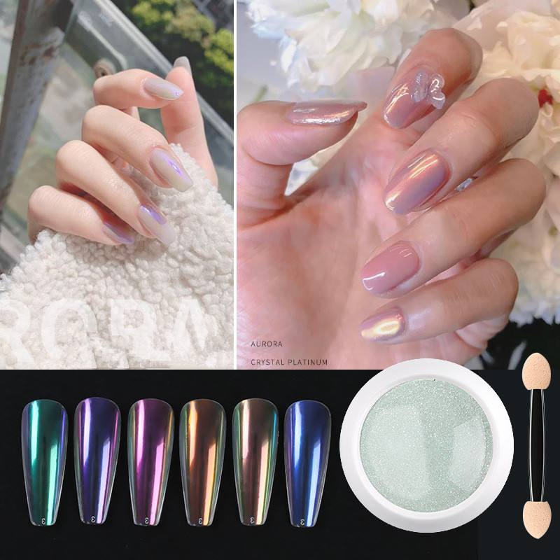 Solid Aurora Pigment Chrome Powder Nail Glitter Magic Mirror Effect Dip Pigments Manicure For Gel Nail Polish Decoration I053-image-552036414