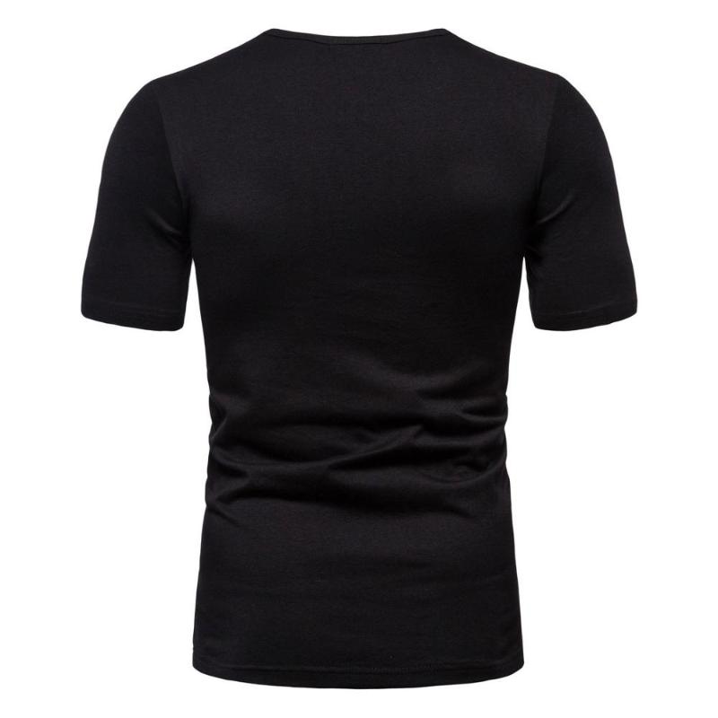 

Man T Shirts Cotton O-Neck T-Shirt Male Short Sleeve Tshirt, Black
