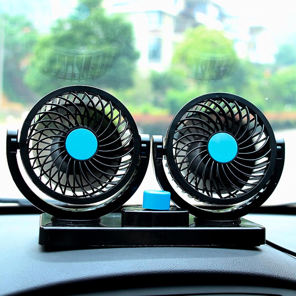 Fansport Car Fan Dual Head Car Auto Cooling Air Fan Summer Air