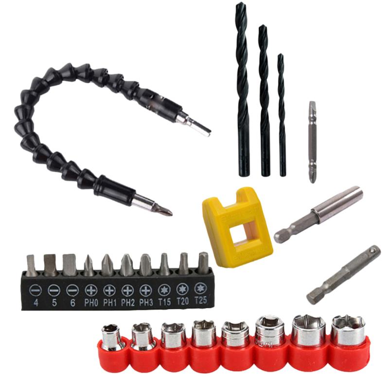 

Hex Sockets Bits Electric Screwdriver Head Set Flexible Extension Shaft Hand Tools Kit Hex Sockets Bits-30