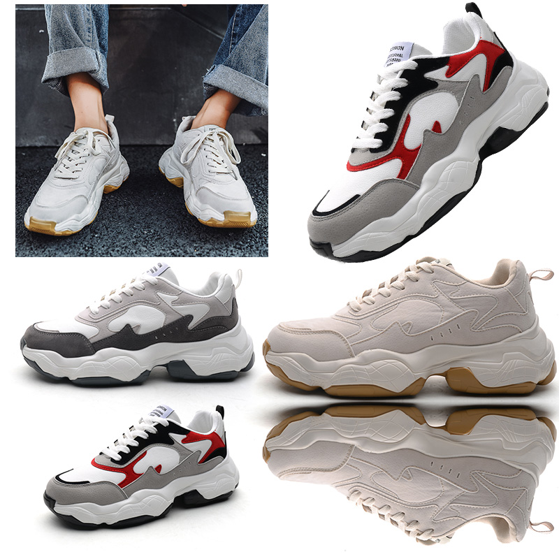 

outdoor waliking women men fashion old dad shoes grey white red black breathable comfortable sport designer sneakers 39-44, A3