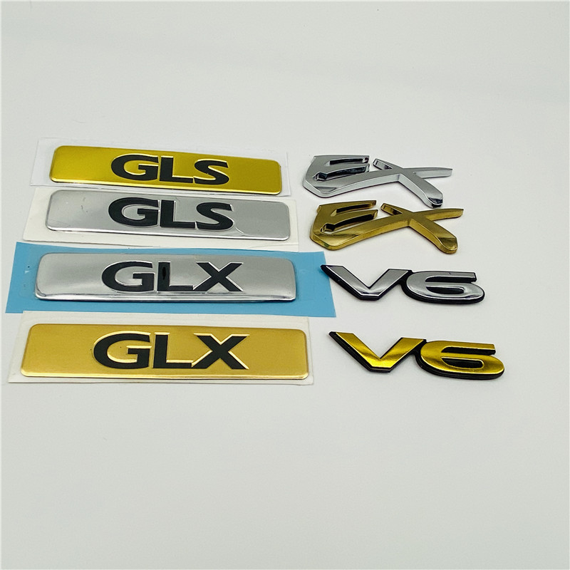 

For Mitsubishi Pajero Montero Lancer GLS GLX EX V6 Emblem Rear Trunk Logo Side Fender Mark Nameplate Auto Decal, Style