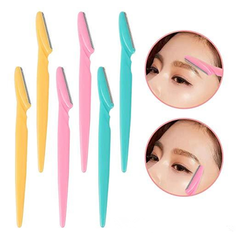 

Women Eyebrow Trimmer Hair Remover Set EyeBrow Blades Shaver For Makeup Kit Stainless Steel Cutting Cosmetic Tools