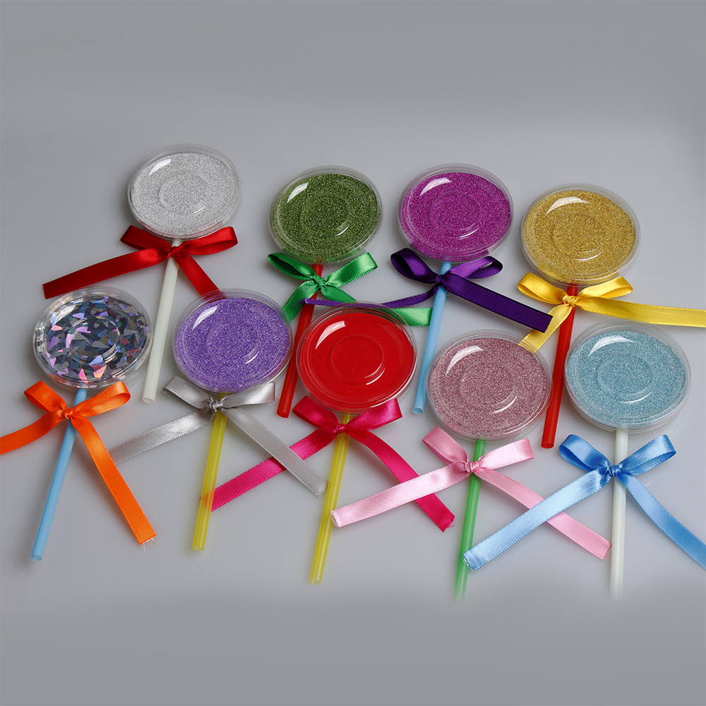

Shimmer Lollipop Lashes Package Box 3D 5D Mink Eyelashes Boxes Fake False Eyelashes Packaging Case Empty Eyelash Box Cosmetic Tools