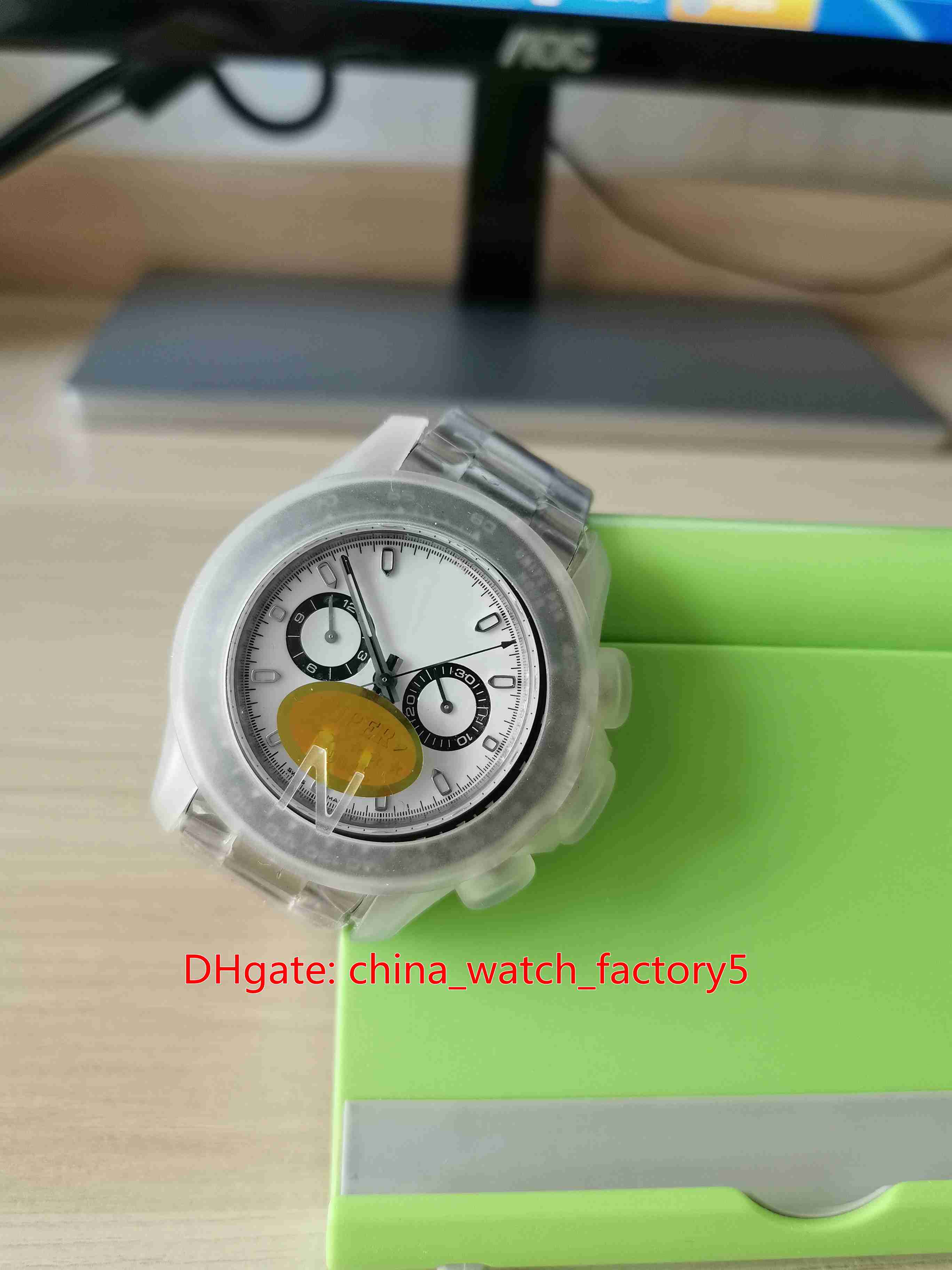 

hot items quality n maker cal 4130 chronograph stopwatch 40mm cosmograph 116500 116500ln ceramic beze automatic mens watch watches, No box papers