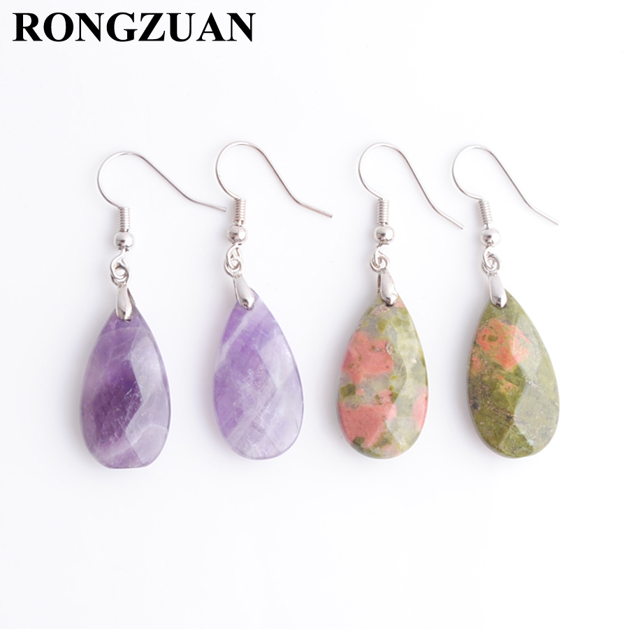 

11 Styles Fashionable Dangle Earrings Jewelry Natural Stone Multifaceted Beads Chakra Pendants Dangle Earring Mothers Day Gifts BR334