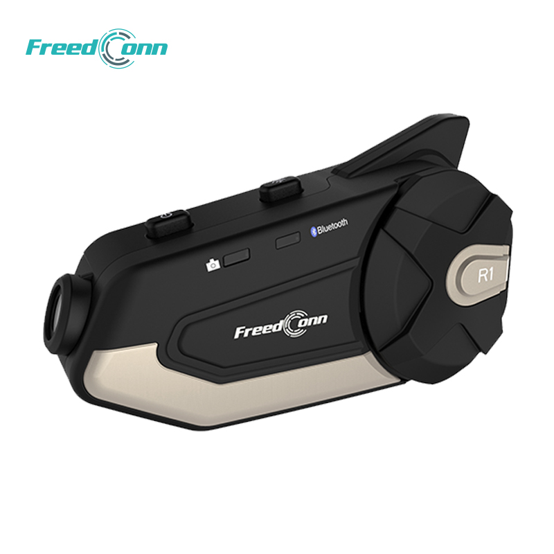 

FreedConn R1 1080P HD Wifi R1 Motorcycle Intercom Helmet Bluetooth Headset Intercom Video capture Recorder Camera