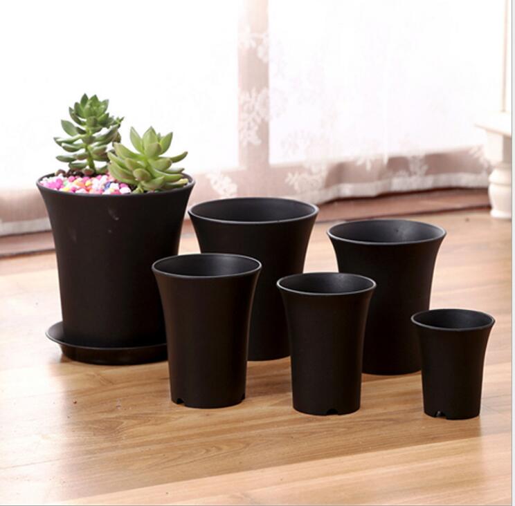 

New Plastic Round Succulents Pots Flowers Cultivate Bottom Breathable Flower Pot Flower Planter Home Succulents Breed Garden Pots A2096