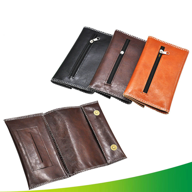

PU Leather Tobacco Bag Portable Cigarette Rolling Pipe Tobacco Pouch Case Wallet Tip Paper Holder Smoking Accessories