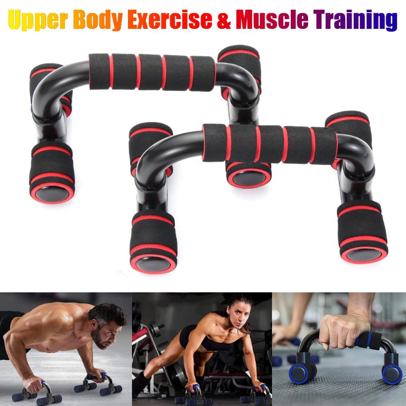 

1 Pair Push Up Bar Stand Foam Handle for Chest Pull Press Sturdy Non-Slip Home Gym Fitness Workout Exercise Training