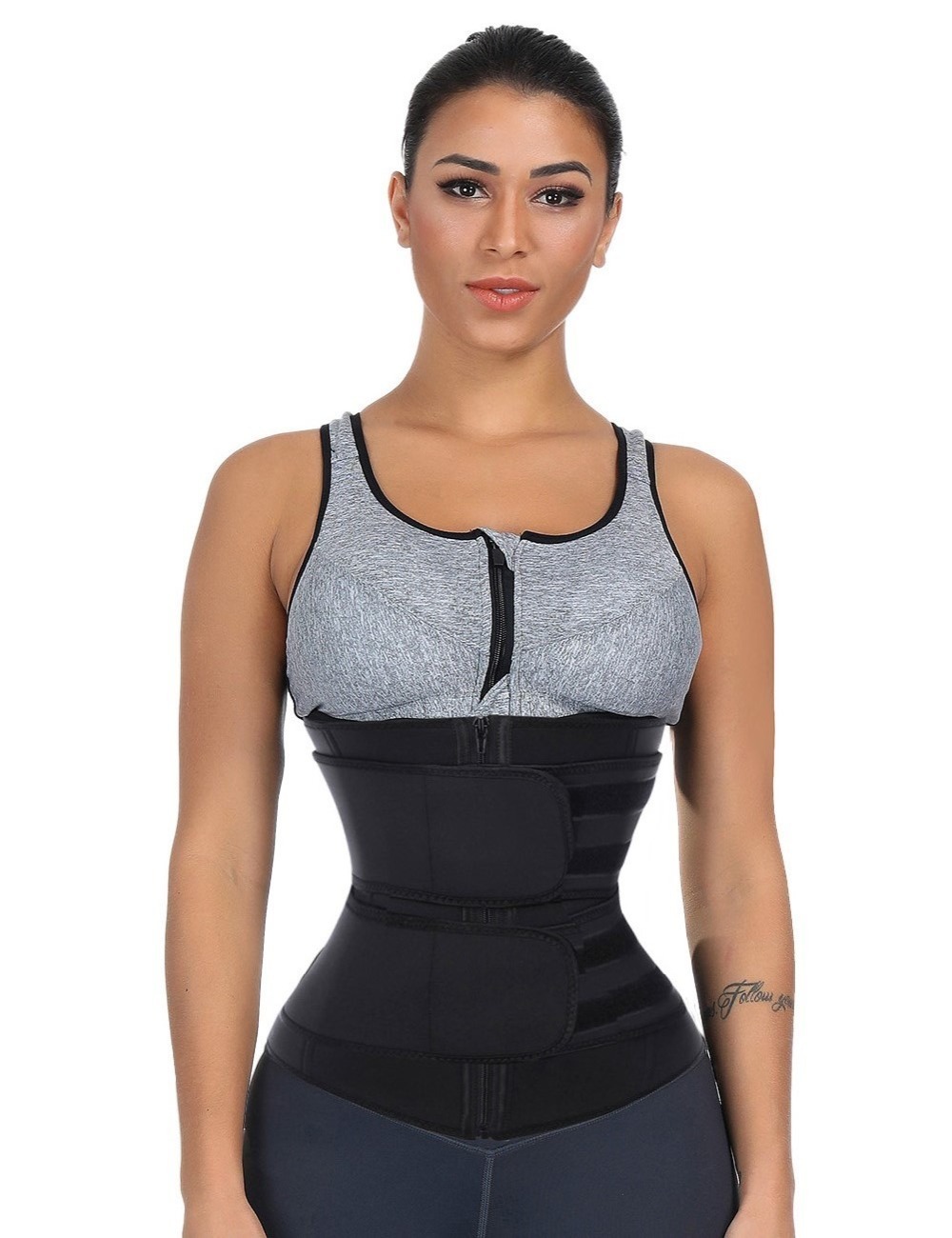 latex waist trainer double flex