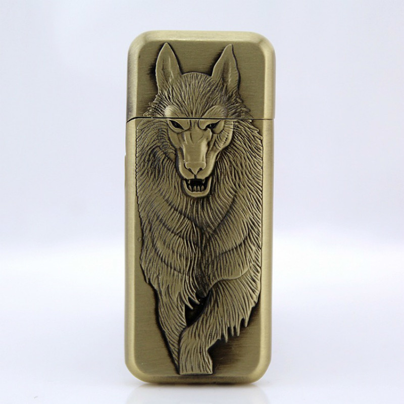 

Wolf Originality Grinding Wheel Flame butane jet Lighter gadgets for men