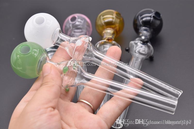 

Colorful High quality 5.5 inch Pyrex Glass Oil Burner Pipe Glass Tube Smoking Pipes Tobcco Herb Glass Oil Nails Hand Tobacco Pipe