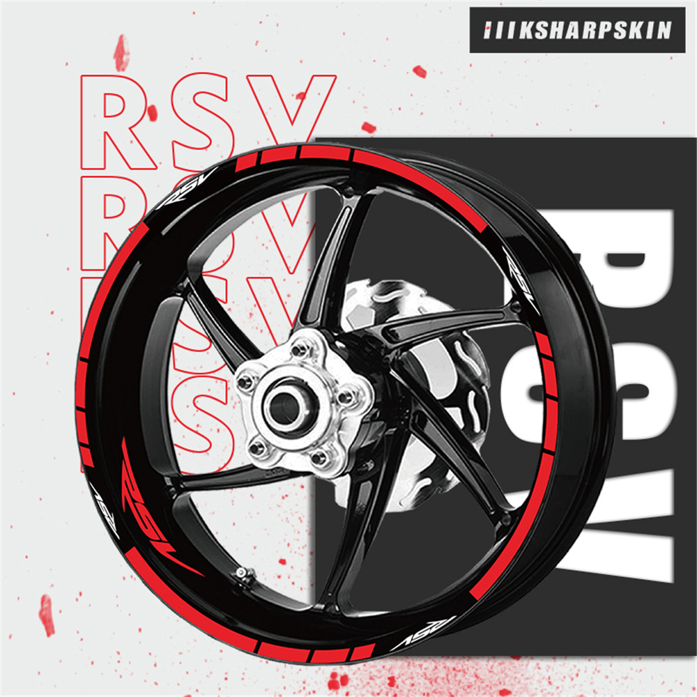 

Motorcycle wheel decoration waterproof stickers inner edge sunscreen stripe decals color durable tape 20 pcs for APRILIA RSV rsv, Xt-lq-rsv-ylw