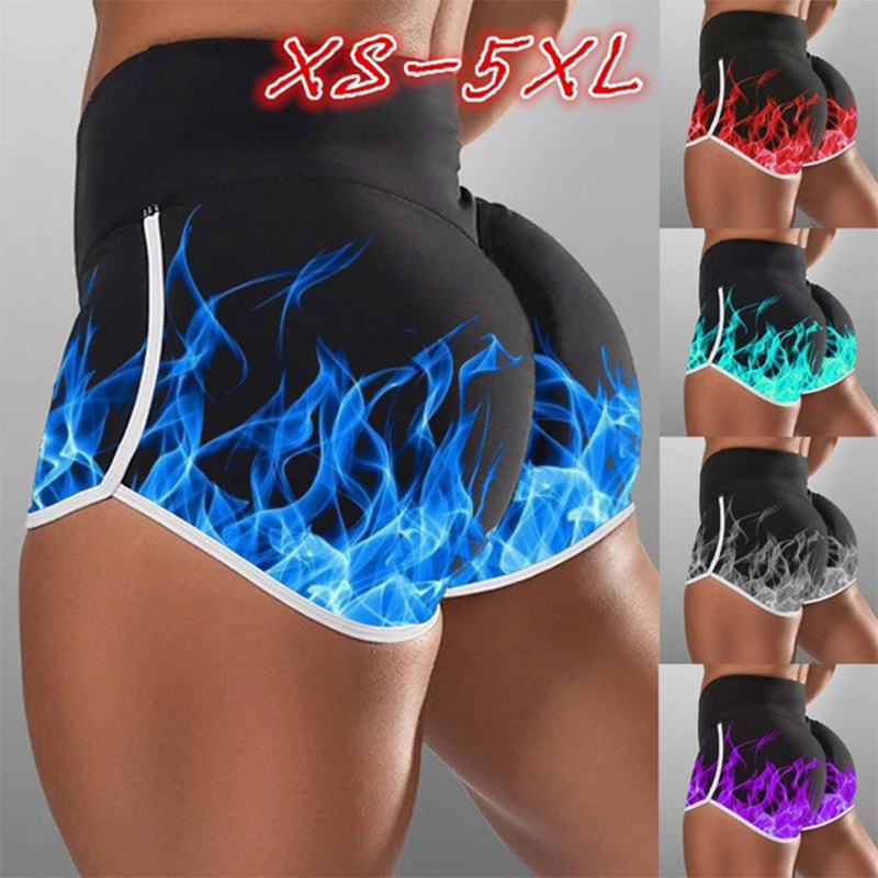 

Womens High Waist Shorts Basic Slip Bike Shorts Compression Workout Fitness Leggings Yoga Capris Running Trousers Tights