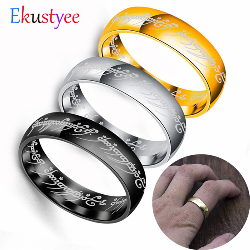

Stainless Steel Rings The Lord of One Ring 2020 Wholesale Men Boys Gift Golden&&black