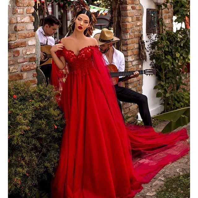 

New Sexy Red Evening Dresses Wear Off Shoulder Lace Appliques Empire With Cape Tulle Long Prom Dress Cheap Red Carpet Formal Party Gowns, Hunter green
