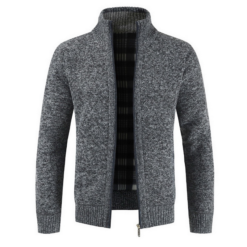 GAGA Mens Slim Fit Horn Buckle Long Cardigan Knitted Soft Sweater with Hood