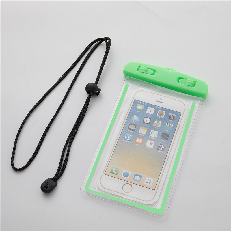 

Universal PVC Waterproof Phone Case Bag For iPhone X Samsung S10 Cell Phone Waterproof Dry Bag Up to 6.5 Inch With Lanyard, Yellow