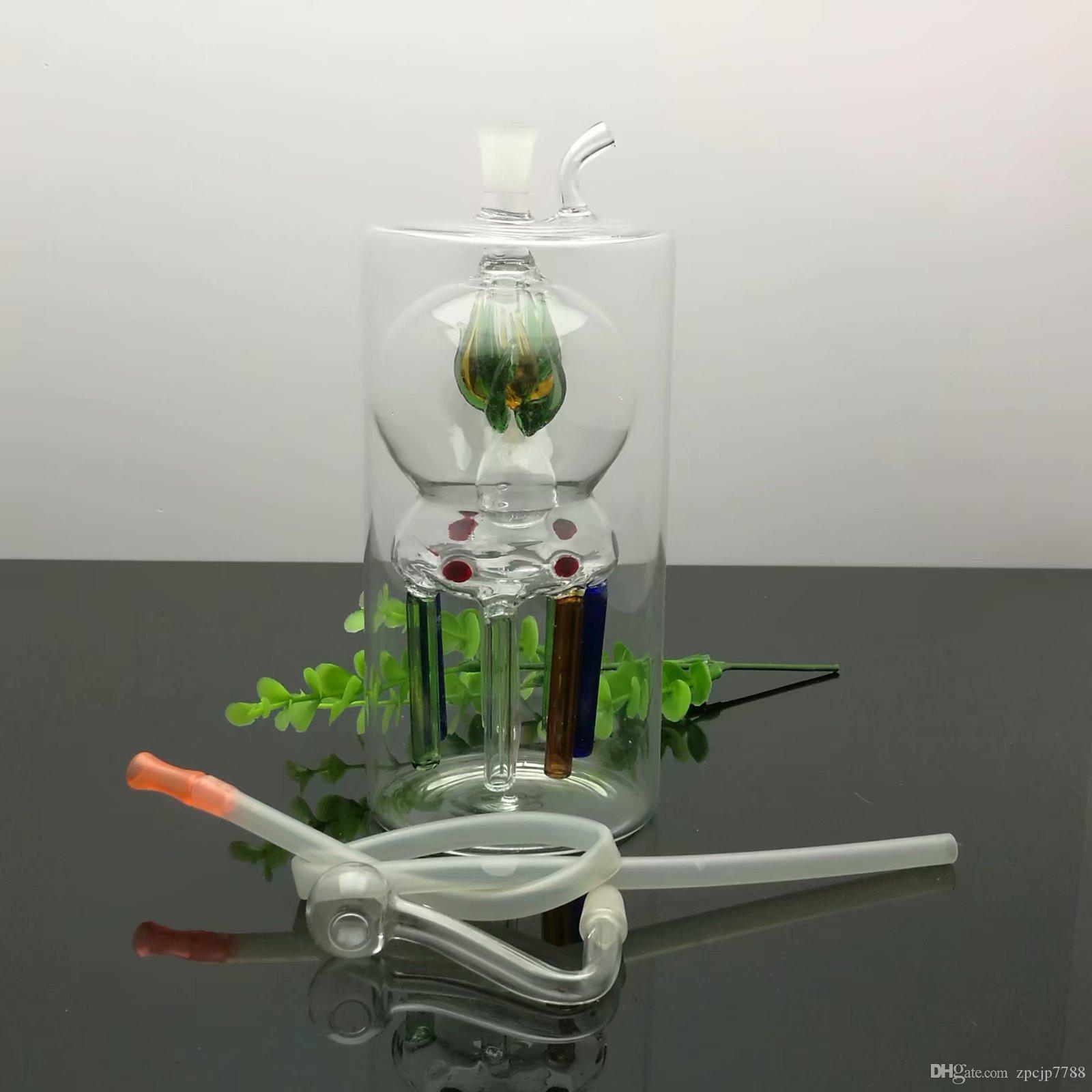 

7 claw glass water bottle glass bong water pipe Titanium nail grinder, Glass Bubblers For Smoking Pipe Mix Colors
