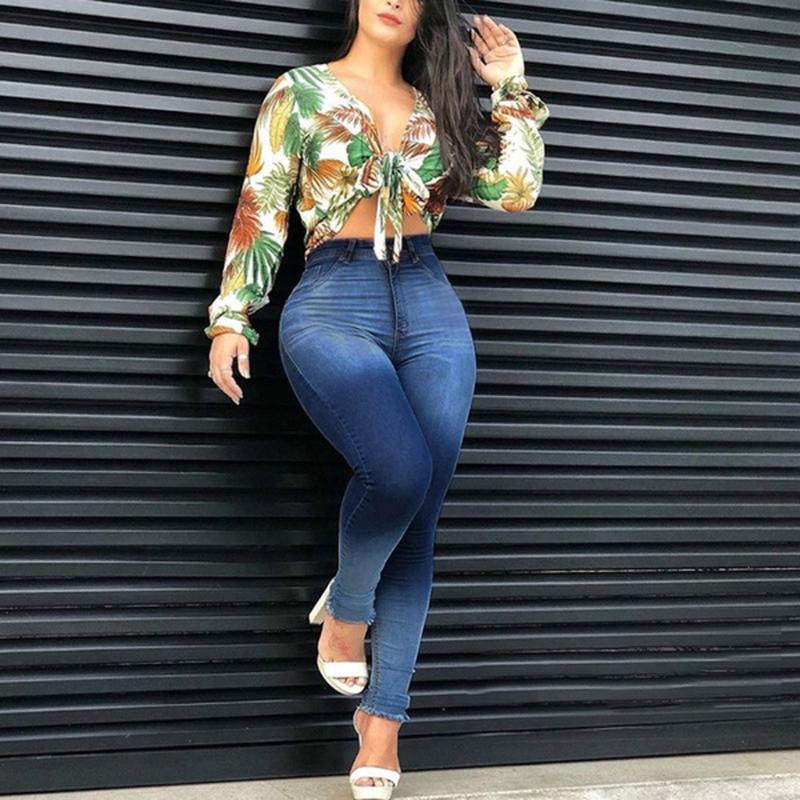 

Mom Boyfriend Pencil Jeans Women High Waist Washed Denim Pants Ladies Streetwear Zipper Pocket Skinny Trouser pantalones, Sky blue