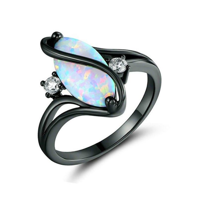 Hot vente 925 Sterling Argent Blanc Zircon belle S Lady Ring #7 #8 GR688