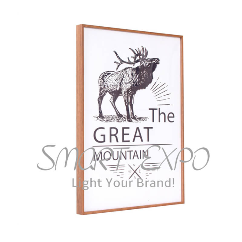 

Retro Aluminum Photo Frame Paste Veneer Imitation Solid Wood Certificate Business License Box Certificate Bracket (E09A6M H25mm)