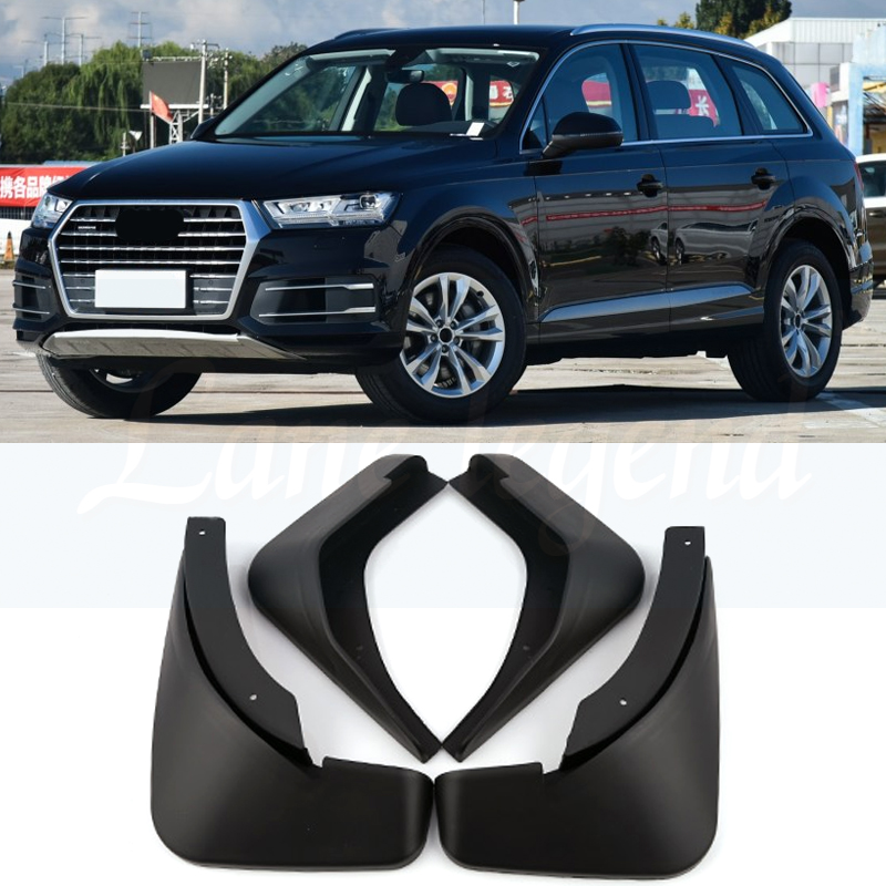 FRONT + REAR MUDFLAPS FIT FOR 2016 2017 AUDI Q7 MUD FLAP MUD FLAPS SPLASH GUARDS MUDGUARDS MOLDED FENDER KIT ACCESSORIES-image-469130059