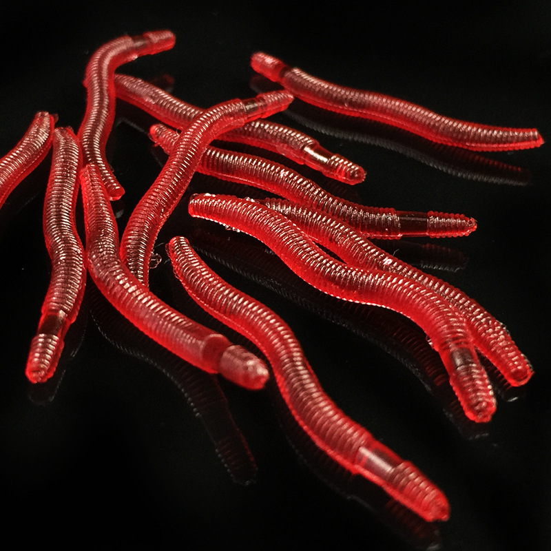 

500pcs 3.5cm 0.2g Earthworm Silicone Fishing Lure Soft Baits & Lures Artificial Bait Pesca Fishing Tackle Accessories