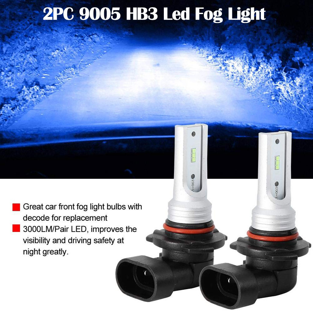 

2pcs LED Car Lights LED Bulbs 9005 HB3 Fog Light Bulb High Power CSP-Y11 Cool Blue 8000K Driving Lamp#g4