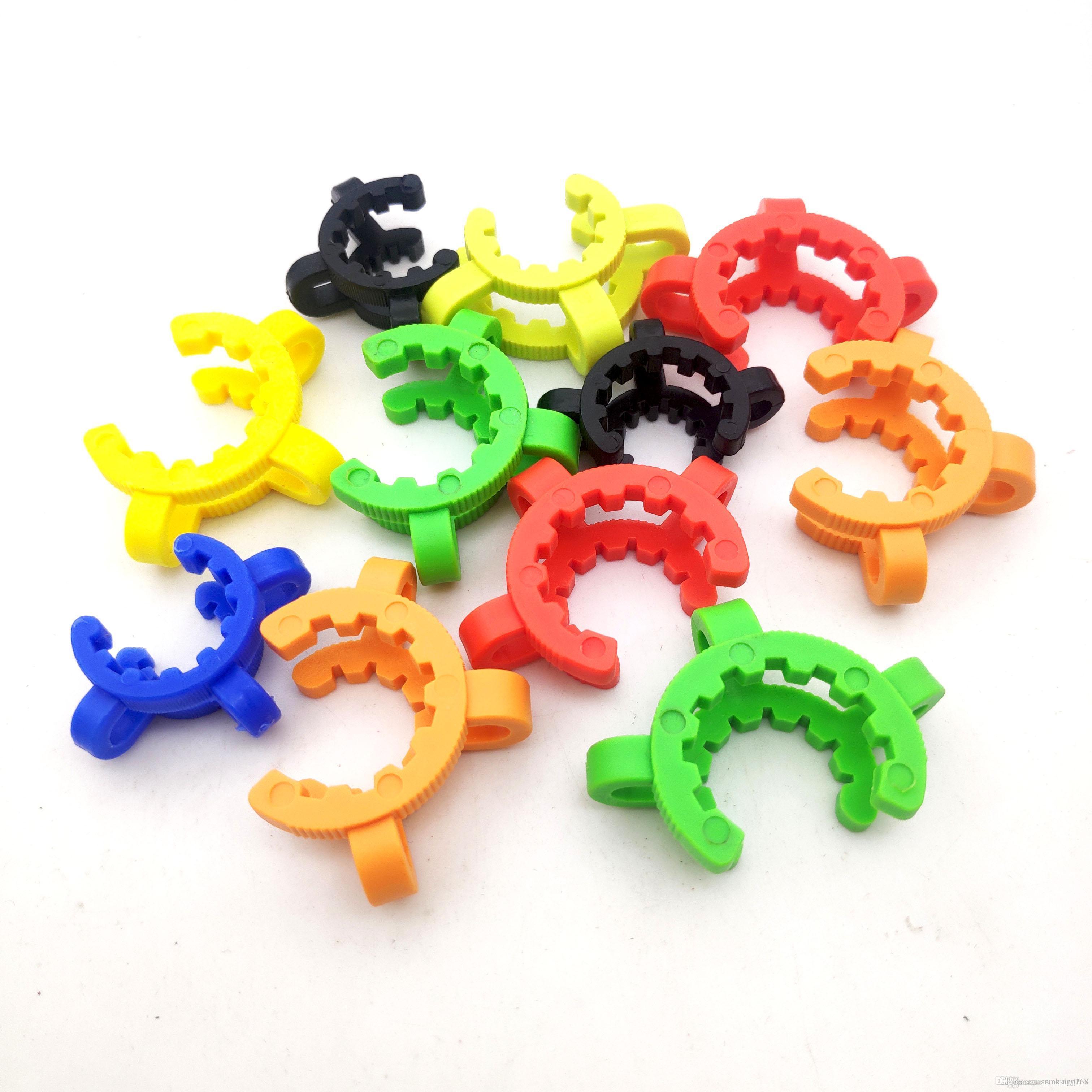 10mm 14mm 19mm joint size Plastic Keck Clip Color Plastic Keck Laboratory Lab Clamp Clip for Glass Bong Glass adapter Nector Collectar Kit-image-538300587