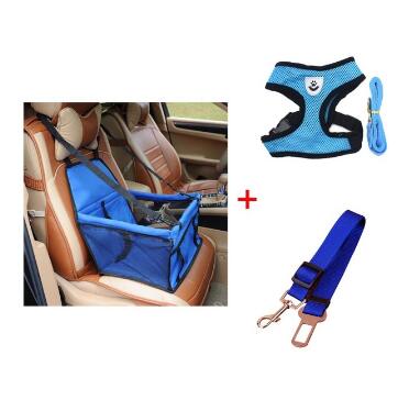 

4 Colors Pet Booster Car Seat with Dog Harness & Car Seat Belt S-XL