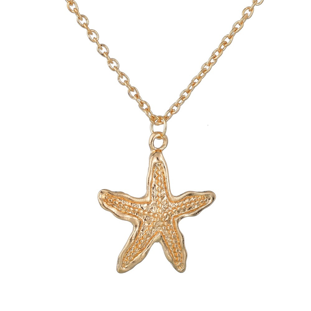 

Alloy Starfish Pendeloque Cut Necklace Woman Concise Personality Joker Personality Joker Necklace
