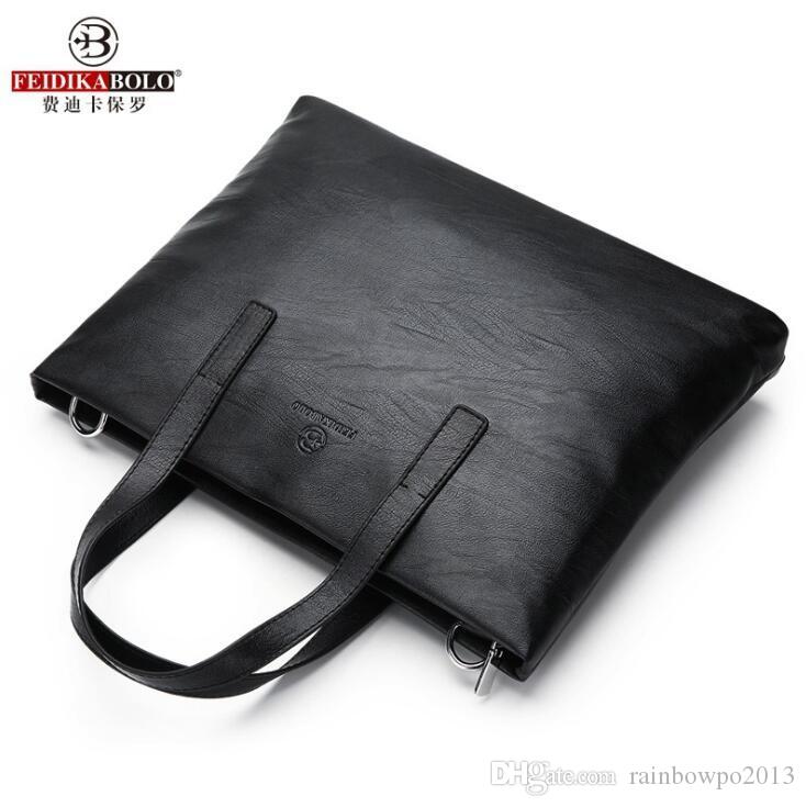 

Factory wholesale men handbag simple soft comfortable men leather briefcase large capacity horizontal fashion leather business briefcase