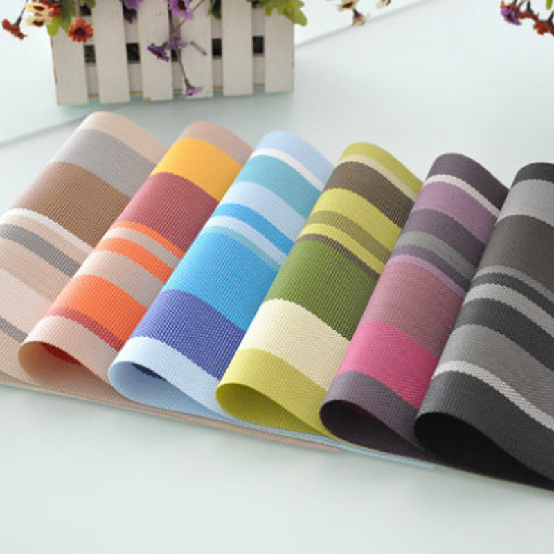 

Fashion Stripe Table Mat Square Placemat Non-slip Bowl Mat Insulation Heat Pad Anti-scalding Cup Holder Kitchen Accessory Tool VT0347
