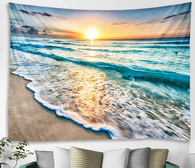 

Wall Hanging Tapestry 150*130cm Polyester Bohemian Tapestries Scenery Pattern Blanket Beach Towels Tree Sunset Shawl Home Decor GGA3249