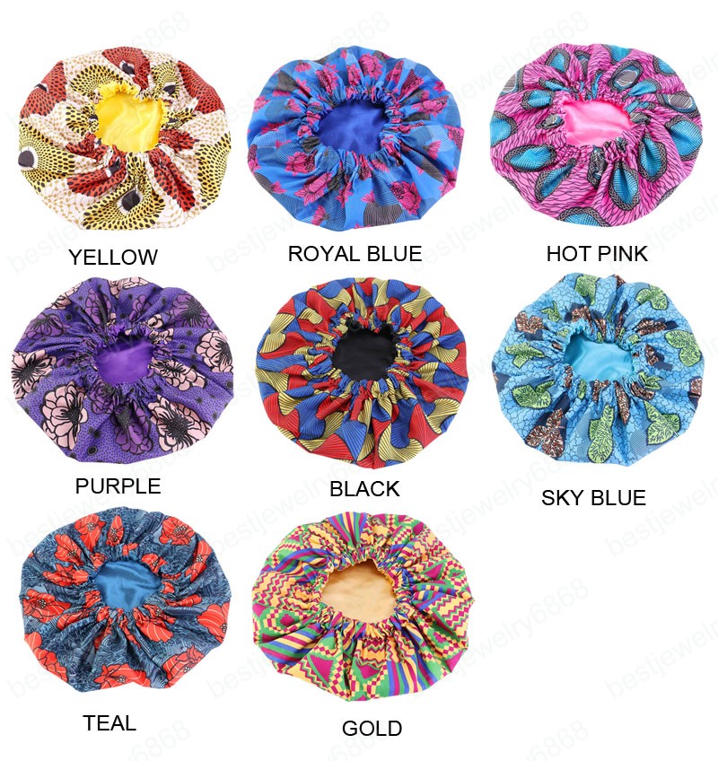 Bonnet de sommeil en Satin imprimé Extra Large, tissu imprimé à motif africain, bonnets Ankara, chapeau de nuit, accessoires de couverture contre