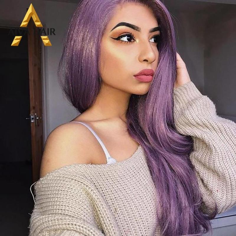 

Aiva Hair Heat Resistant Synthetic Lace Front Wig Long Wavy Cosplay Purple Wig Glueless Free Part Wigs For Women