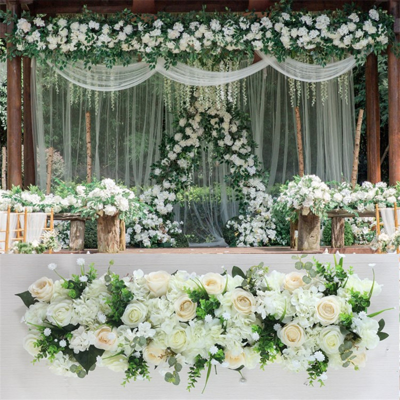 

2019 New Flower Row Shopping Mall Decorates Table Decoration Wedding Terrace Road Leads Stage Artificial flower Freeshipping, Customize