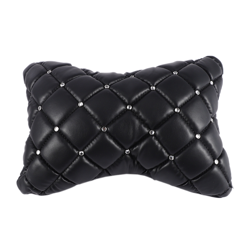 

Car Headrest PU Leather Breathable Crystal Headrest Neck Rest Cushion Pillow Car Universal Interior Accessories