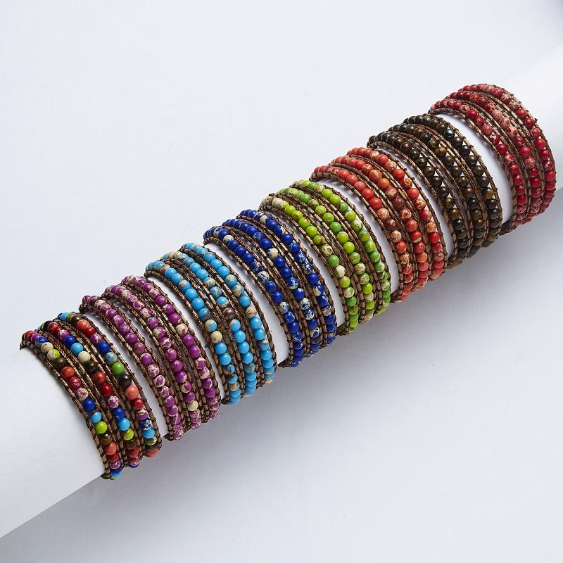 

Meetvii Boho Handmade Braided Natural Stone Beads Bracelets for Women Vintage Multi Layered Wrap Bracelet Fashion Jewelry