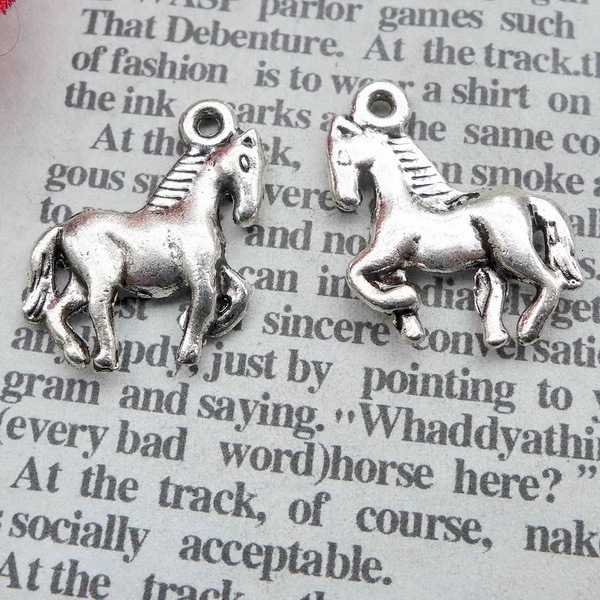 

A6190 18.6*17.6mm Horse Ancient Silver Combine Gold Product Parts 100 Individual / Package 1.4 G