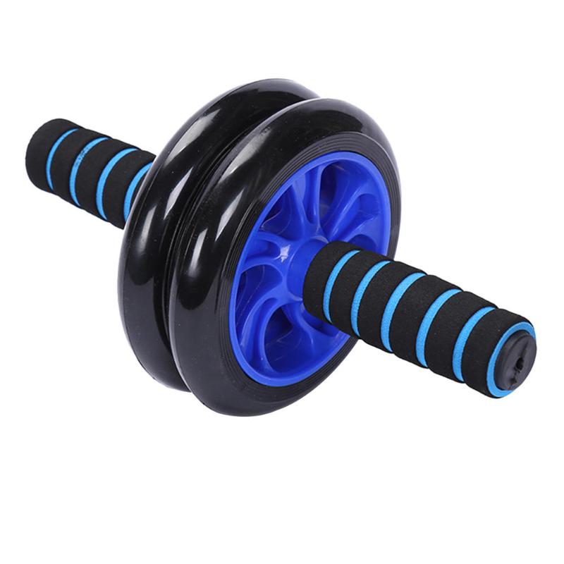 

Muscle Double-wheeled Updated Abdominal Wheel Roller Gym Fitness Equipment, Blue